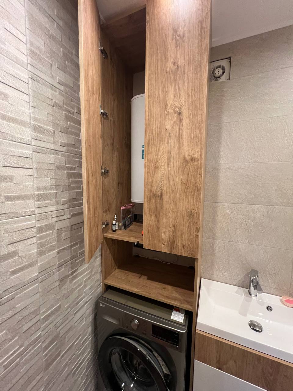 Шкаф-пенал ванная Деревянный